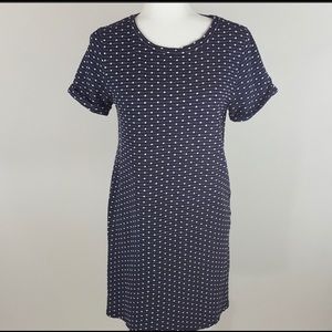 Stitch Fix Everly Lexa Dot T Shirt Dress M Navy